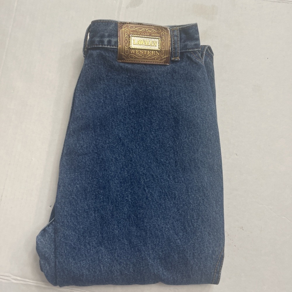 Women's Lawman Western High Rise Side Button Denim Jeans Size 9 Slim‎ 28wx33i